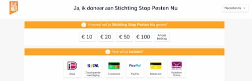Online donatie voor Stichting Stop Pesten Nu