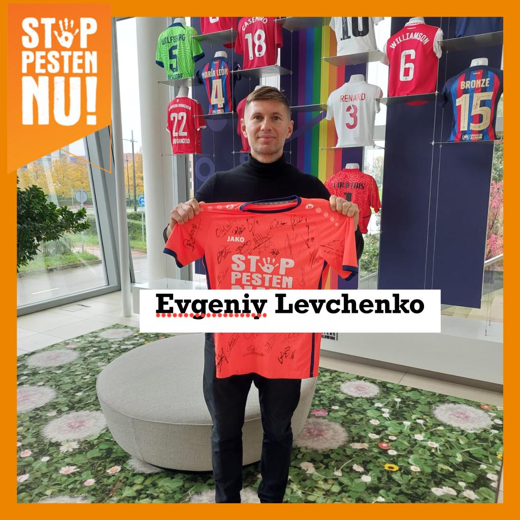 Evgeniy Levchenko doet mee aan de actie tegen pesten van Stop Pesten Nu