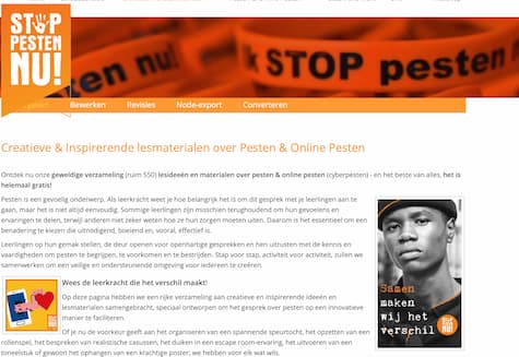 Gratis lesmateriaal PO, VO en MBO over Pesten en Online Pesten #StopPestenNu