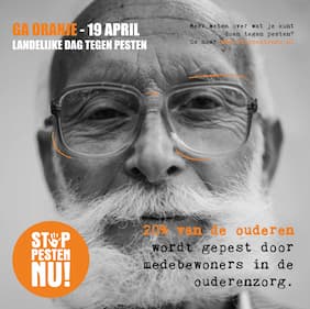 Ouderen - Ga ORANJE 19 april Landelijke Dag tegen Pesten