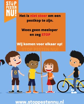 Poster Het is echt NIET STOER om een pestkop te zijn Stop Pesten Nu