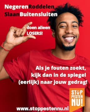 Poster Negeren Roddelen Slaan Buitensluiten doen alleen LOSERS