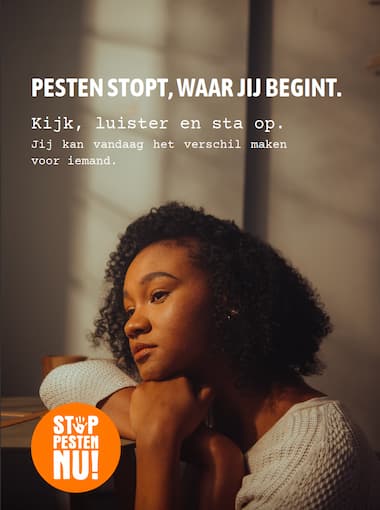 Poster Pesten stopt, waar jij begint  | Week tegen Pesten