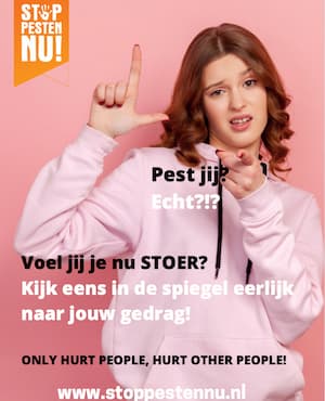 Poster Pest jij? Voel jij je nu stoer?