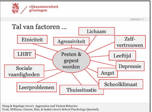 Tal van factoren Pesten en Gepeste