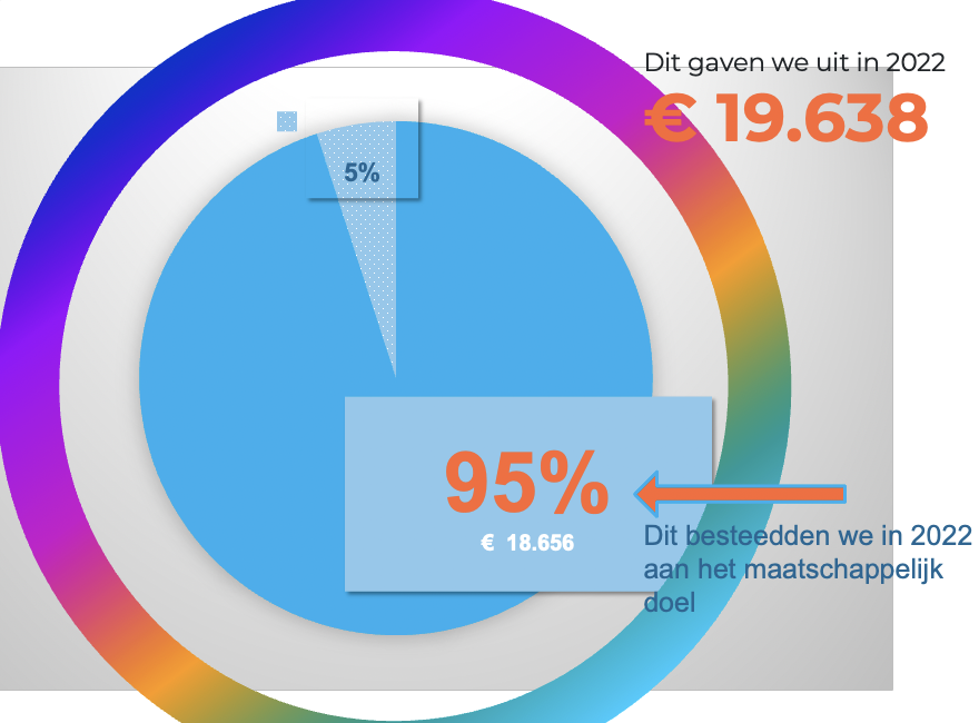 Dit gaven wij uit in 2022 - 95% naar onze doelstellingen - Stichting Stop Pesten Nu