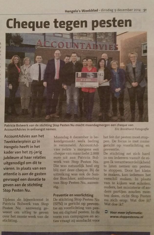 9 december 2014 AccountAdvies Hengelo's weekblad