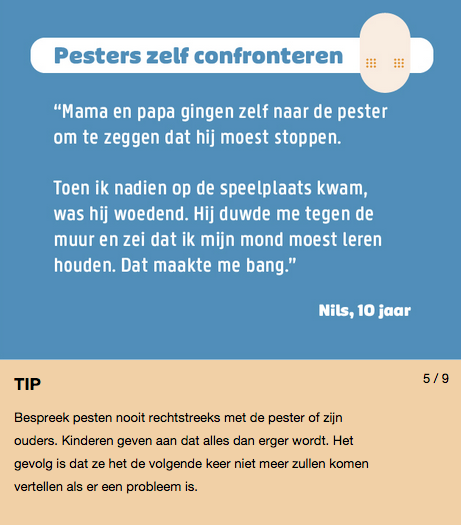 Tip 5: Pesten. Wat doe je (niet) als ouder?