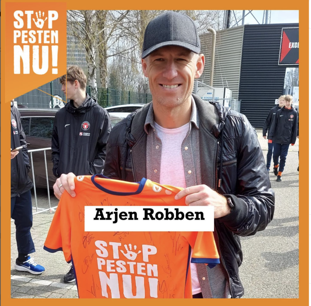 Arjen Robben zegt ook ‘Stop Pesten Nu!’