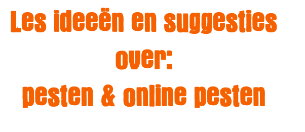 Les ideeën en suggesties over:pesten & online pesten www.stoppestennu.nl
