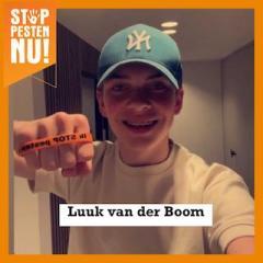 Luuk van der Boom zegt Ik STOP pesten nu!